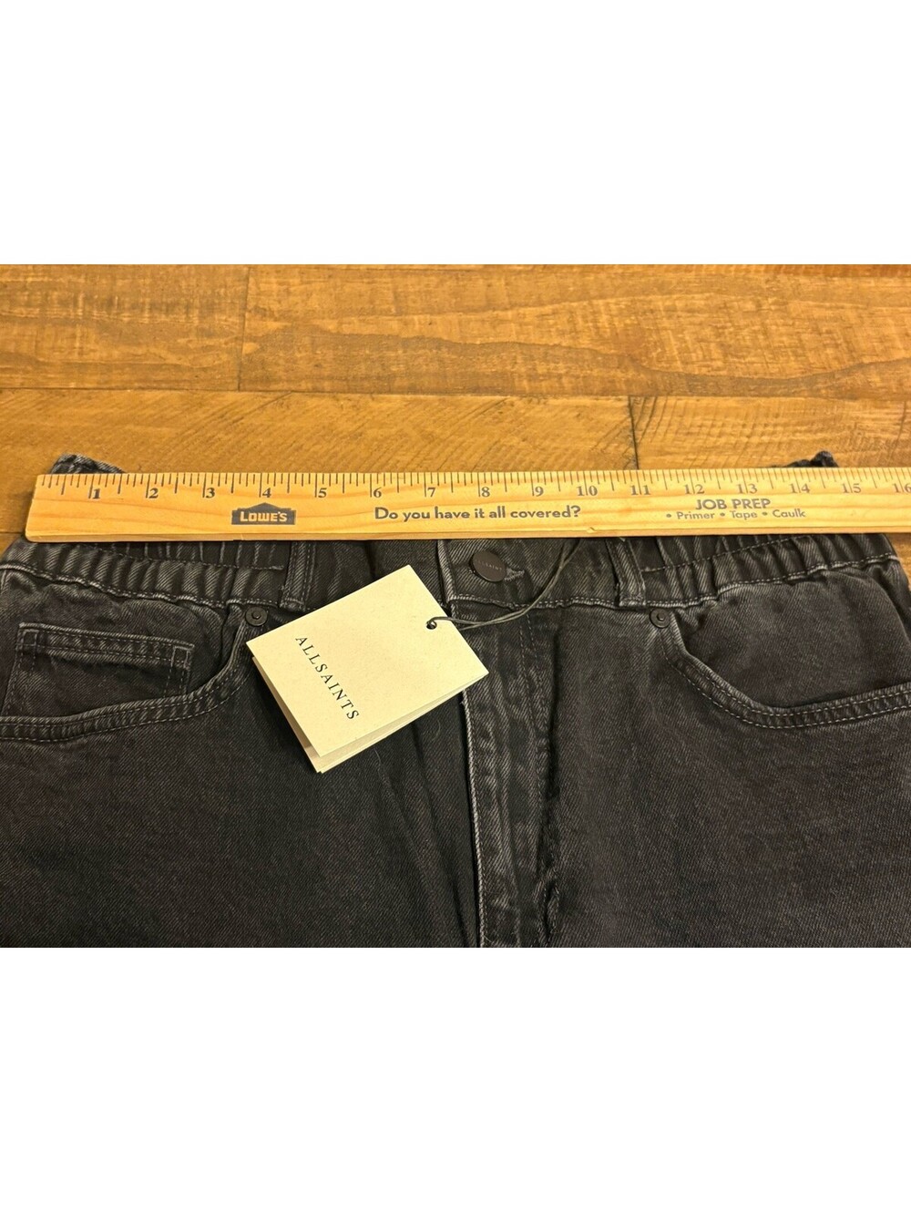 ALLSAINTS Daisy Mae Tapered Jeans in Washed Black Women’s US Size 8 $229 - Picture 14 of 16